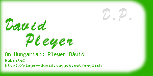 david pleyer business card