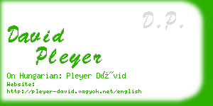 david pleyer business card